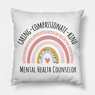 mental health counselor rainbow pastel Pillow