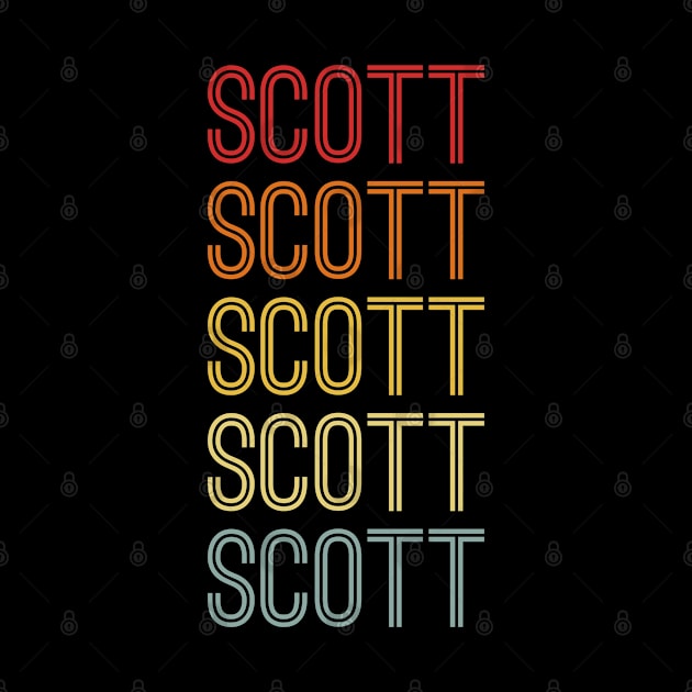 Scott Name Vintage Retro Pattern by CoolDesignsDz