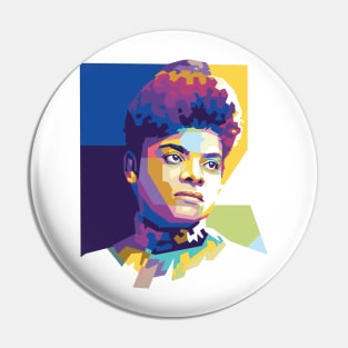 Ida B. Wells Popart Uncurve Pin