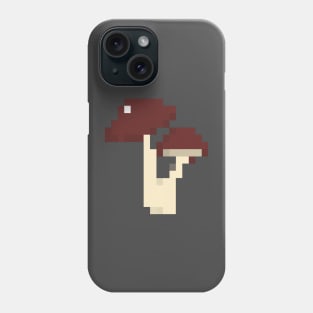 Brown Mushrooms Pixel Art Phone Case