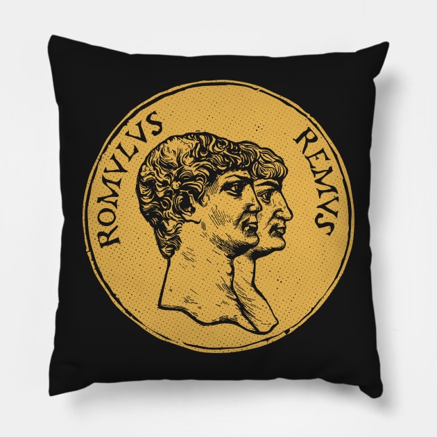 Romulus Et Remus Coin Pillow by zeno27