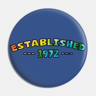 Established 1972 Pin