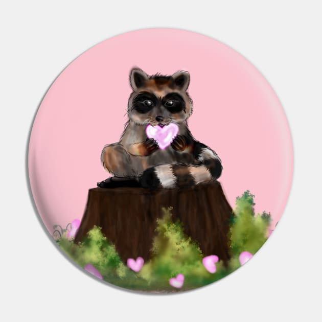 Raccoon Pin by theerraticmind