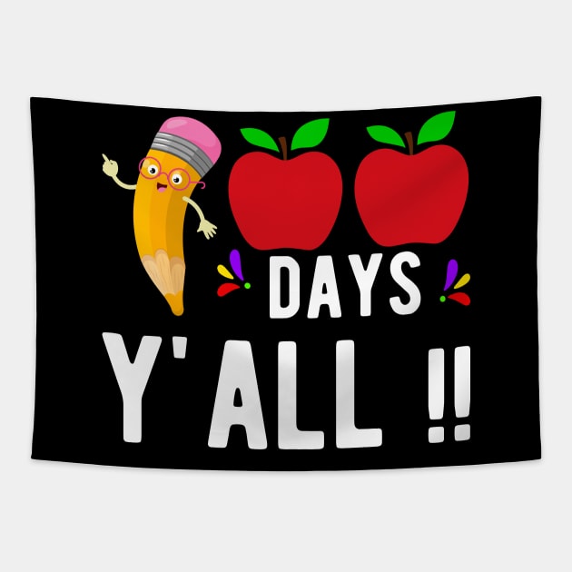 100 Days Y"all 100th Day of school Tapestry by FabulousDesigns