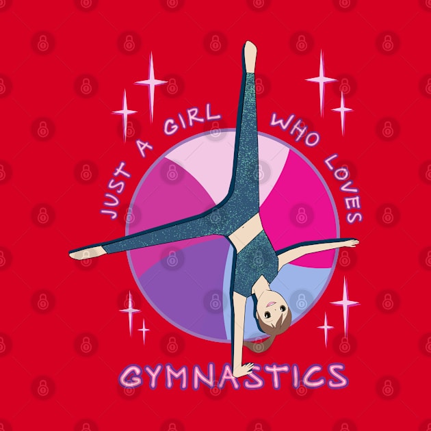 Funny Gymnast Anime Girl Cartwheel Gymnastics Stars by French Salsa