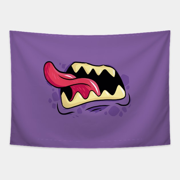 Funny monster face gift Tapestry by Watersolution