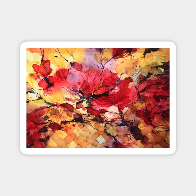 Flowers from the secret garden Magnet by Andreuccetti Art