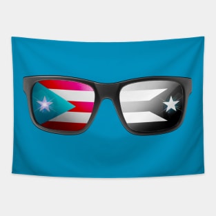 Puerto Rican Flag Boricua Sun Glasses Tapestry