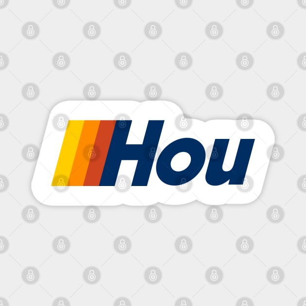 Hou, Retro Gradient - White Magnet by KFig21