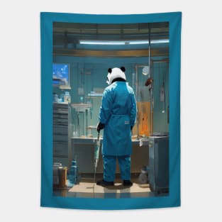 Surgeon panda Tapestry