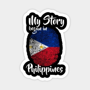 Philippines Flag Fingerprint My Story DNA Filipino Magnet