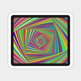 Vibrating Optical Illusion Rainbow Spiral Magnet