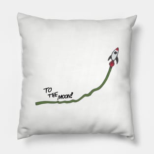 Wallstreetbets "to the moon" stock chart Pillow