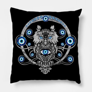 Owl Evil Eye Ornament Pillow