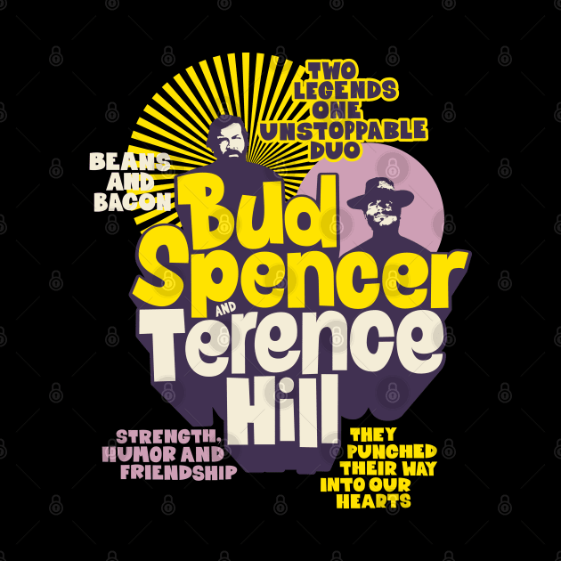 Nostalgic Tribute to Bud Spencer and Terence Hill - Iconic Duo Illustration by Boogosh