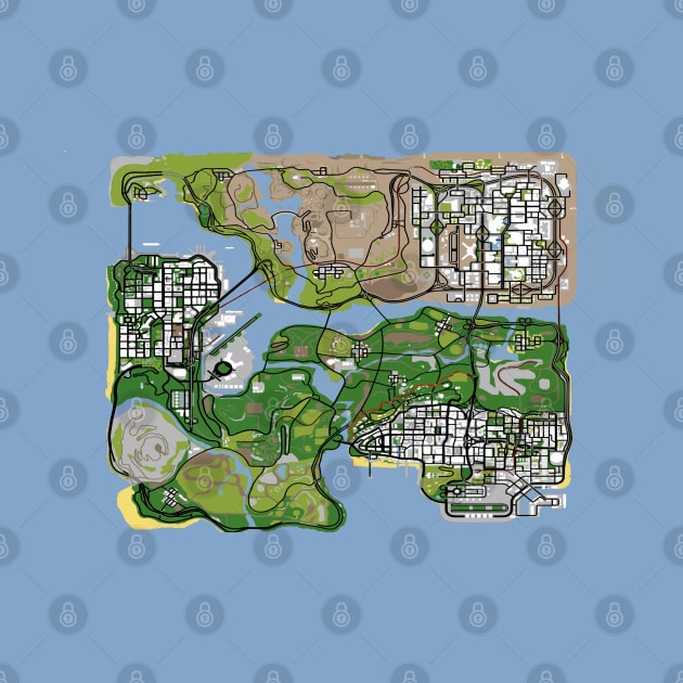 San Andreas Map by Lolebomb