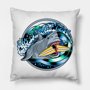 Shark Surfer Pillow