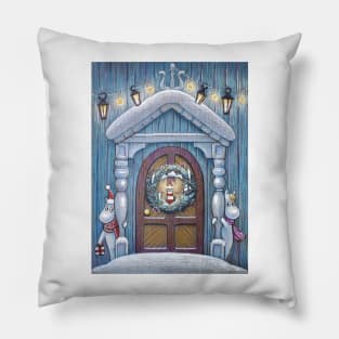 Scandinavian Christmas door Pillow