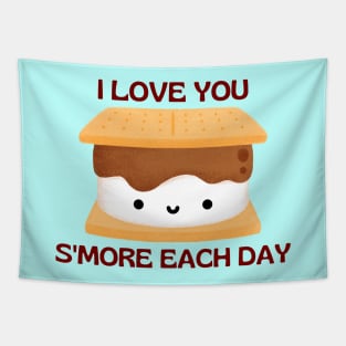 I Love You S'more Each Day | Cute Smore Pun Tapestry