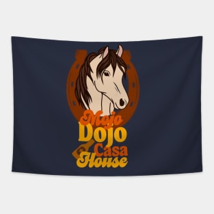 Ken’s Mojo Dojo Casa House with horse. Tapestry