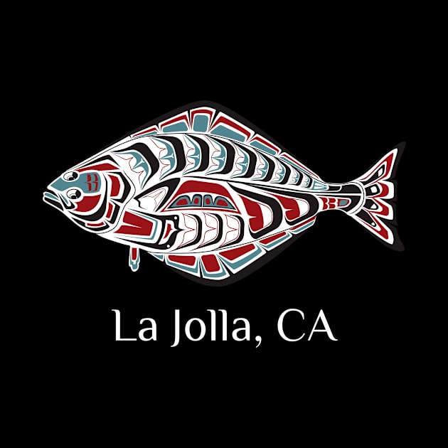 La Jolla, California Halibut Northwest Native American Tribal Gift by twizzler3b