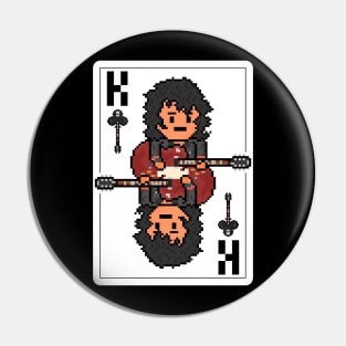 Pixelrockstars King of Clubs Playing Card Pin