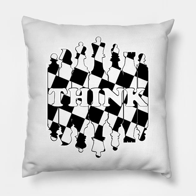 Chess Retro Sunset Think Active Pillow by Richmondrabiot