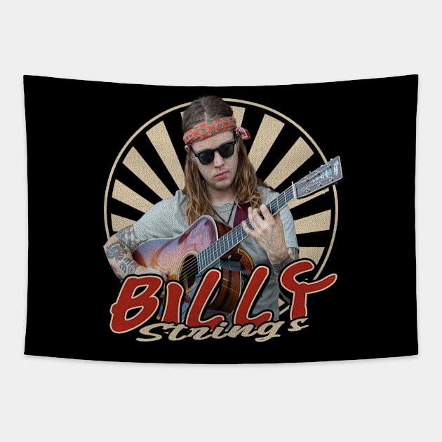 Vintage Circle Billy Strings Tapestry by Motor Ilang