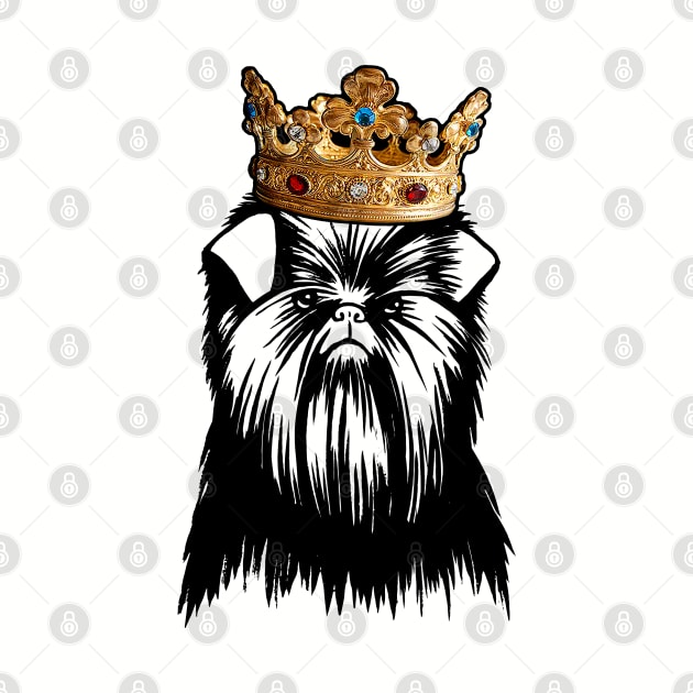 Affenpinscher Dog King Queen Wearing Crown by millersye