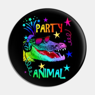 Alligator Party Animal Pin