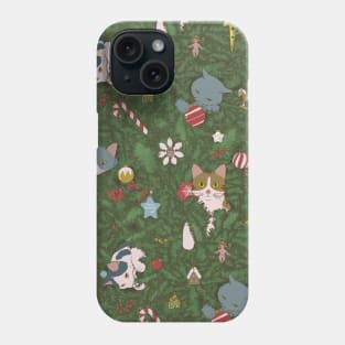 Cats on the Christmas Tree Phone Case