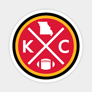 Kansas City Chiefs RETRO Football Emblem Magnet