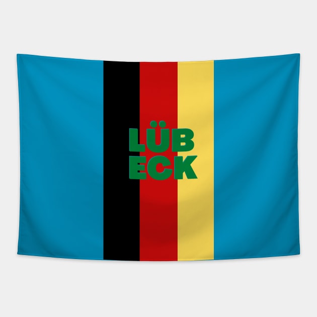 Lübeck City in German Flag Vertical Tapestry by aybe7elf