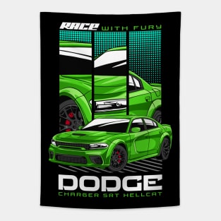 Iconic V8 Charger SRT Car Tapestry