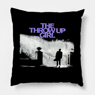 the throw up girl Pillow