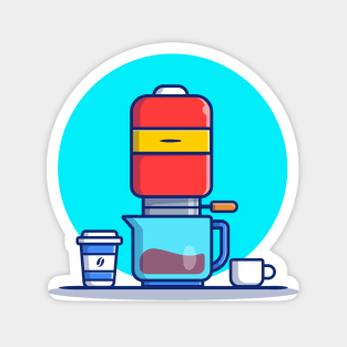 Coffee Machine V60, Mug And Cup Magnet