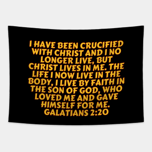 Bible Verse Galatians 2:20 Tapestry