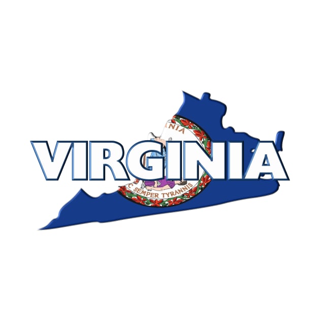 Virginia Colored State by m2inspiration