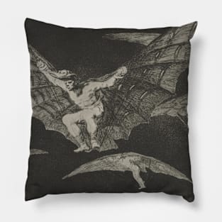 "A Way of Flying" by Francisco de Goya - 1815 (original works of art cleaned and restored) Pillow