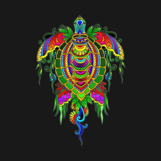 Magic Turtle Mandala by KrakArt