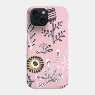 Elegance Seamless pattern with flowers Phone Case