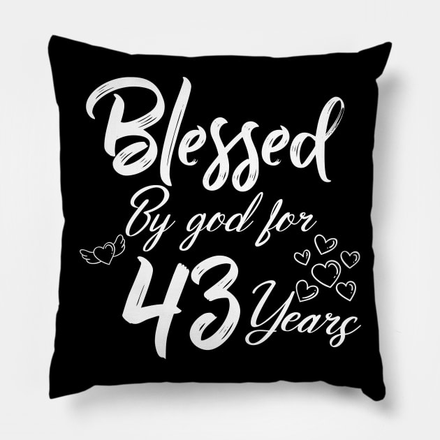 43rd birthday gift Pillow by Design stars 5