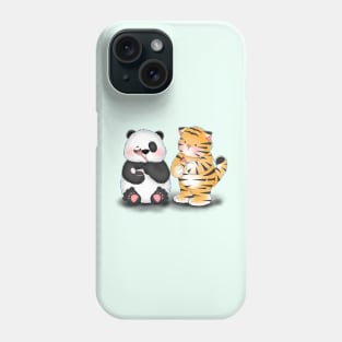 Panda And Cat Paint Their body Phone Case