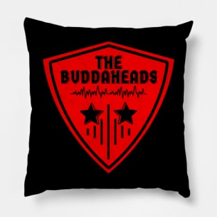 cool logo design with name buddaheads combination Pillow
