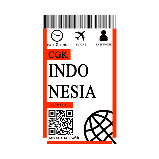 Indonesia flight ticket boarding pass new by 