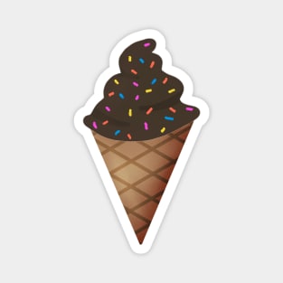 Chocolate Ice Cream With Sprinkles Magnet