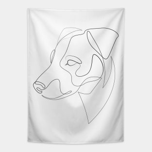 Jack Russell Terrier - one line drawing Tapestry