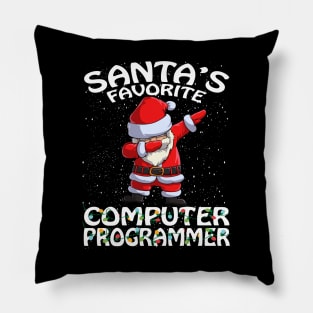 Santas Favorite Computer Programmer Christmas Pillow