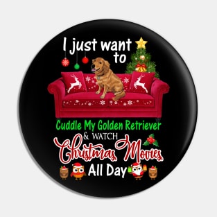 I Want To Cuddle My Golden Retriever _ Watch Christmas Movies Pin