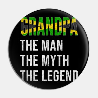 Grand Father Jamaican Grandpa The Man The Myth The Legend - Gift for Jamaican Dad With Roots From  Jamaica Pin